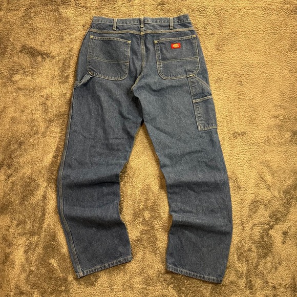 Dickies Other - Dickies Mens Blue Denim Carpenter Jeans Straight Leg Utility Pants 34x34
